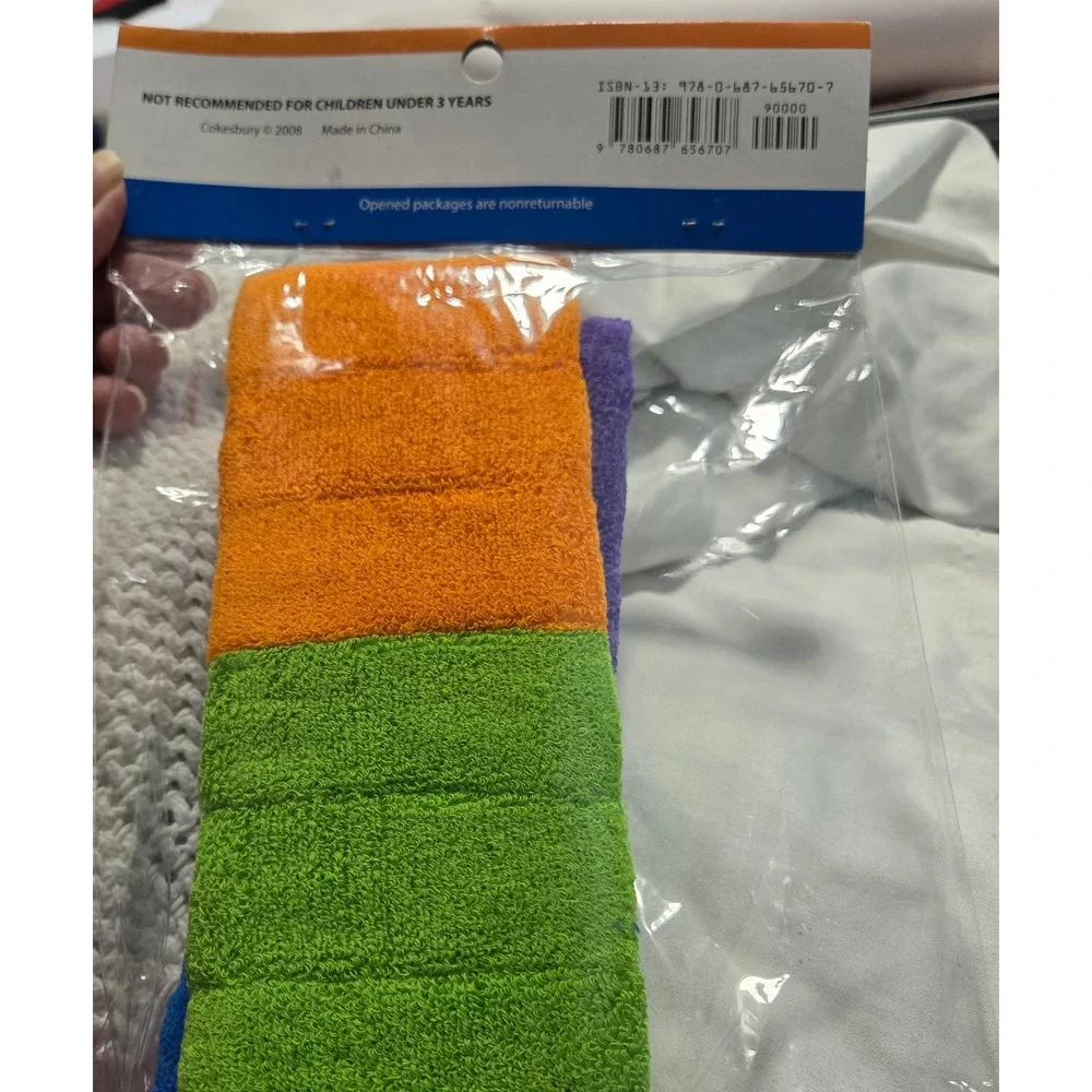 Camp EDGE VBS 2009 Cokesbury Sport‎ Wristbands Pack of 12 Kids Terry Cloth Multi